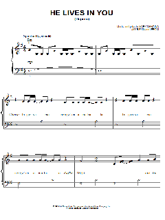 He Lives In You (Reprise) von Elton John (Download) 