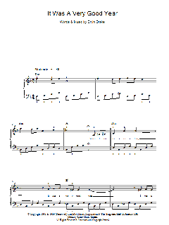 It Was A Very Good Year von Frank Sinatra (Download) 