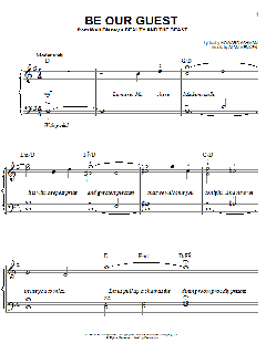 Be Our Guest von Alan Menken (Download) 