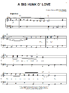 A Big Hunk O' Love von Elvis Presley (Download) 
