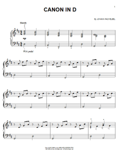 Canon In D von Johann Pachelbel (Download) 