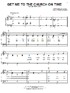 Get Me To The Church On Time von Alan Jay Lerner (Download) 