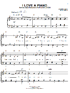 I Love A Piano von Irving Berlin (Download) 