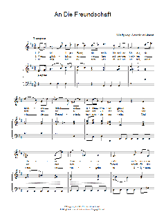 An Die Freundschaft K.148 (Download) 
