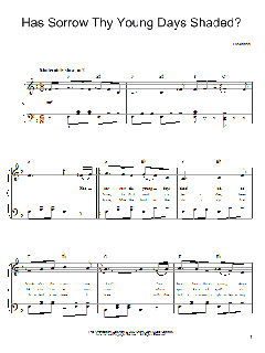 Has Sorrow Thy Young Days Shaded? von Irish Folksong (Download) 