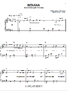 Indiana (Back Home Again In Indiana) von Ballard MacDonald (Download) 