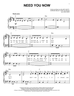 Need You Now von Josh Kear (Download) 