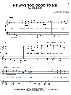 He Was Too Good To Me von Lorenz Hart (Download) 