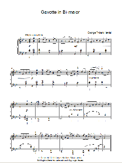 Gavotte In Bb von George Frideric Handel (Download) 