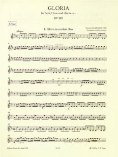 Gloria D-Dur RV 589 von Antonio Vivaldi für Soli (SSA), gem. Chor und Orchester im Alle Noten Shop kaufen (Einzelstimme)