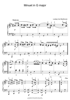 Minuet In G von Ludwig van Beethoven (Download) 