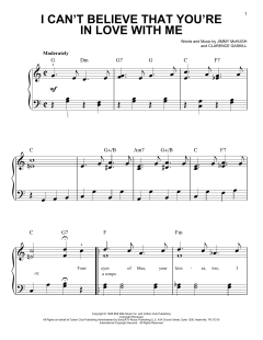 I Can't Believe That You're In Love With Me von Jimmy McHugh (Download) 