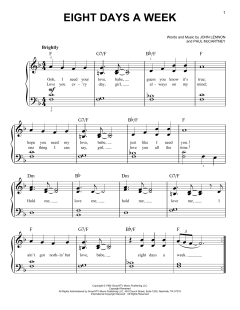 Eight Days A Week von The Beatles (Download) 