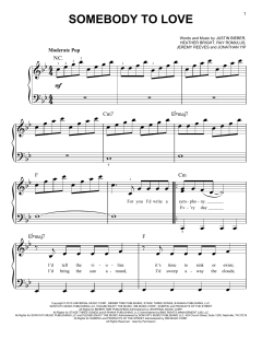 Somebody To Love von Justin Bieber (Download) 