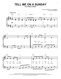 Tell Me On A Sunday von Andrew Lloyd Webber (Download) 