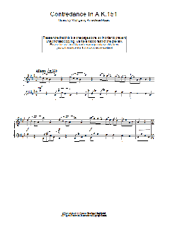 Contredance In A K.151 von Wolfgang Amadeus Mozart (Download) 