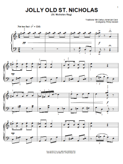 Jolly Old St. Nicholas [Ragtime version] von 19th Century American Carol (Download) 