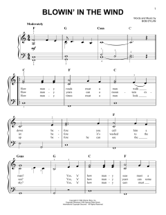 Blowin' In The Wind von Bob Dylan (Download) 