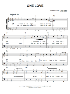 One Love von Justin Bieber (Download) 