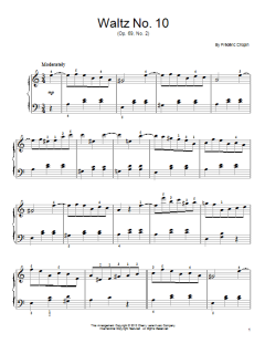 Waltz No. 10, Op. 69, No. 2 von Frédéric Chopin (Download) 