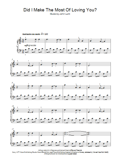 Did I Make The Most Of Loving You von John Lunn (Download) 