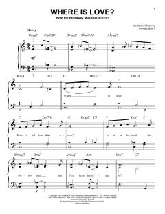 Where Is Love? von Lionel Bart (Download) 