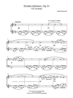 Etudes-tableaux Op.33, No.8 Moderato (Download) 