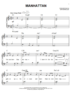 Manhattan von Sara Bareilles (Download) 