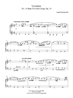 Vocalise (No. 14 from Fourteen Songs, Op. 34) (Download) 
