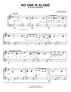 No One Is Alone - Part I von Stephen Sondheim (Download) 