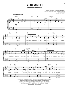 You And I (Nobody In The World) von John Legend (Download) 