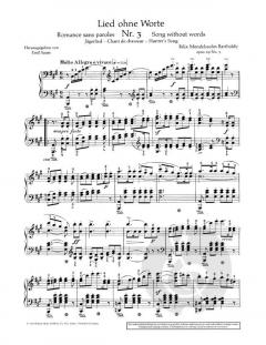 Lieder ohne Worte A-Dur op. 19/3 und 4 von Felix Mendelssohn Bartholdy 