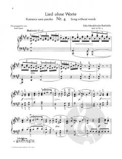 Lieder ohne Worte A-Dur op. 19/3 und 4 von Felix Mendelssohn Bartholdy 