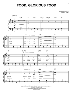 Food, Glorious Food von Lionel Bart (Download) 