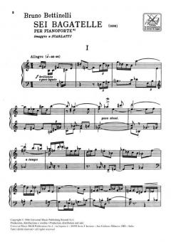 Six 6 Bagatelle Piano Omaggio a Scarlatti von B. Bettinelli 