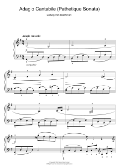 Adagio Cantabile from Sonate Pathetique Op.13, Theme from the Second Movement von Ludwig van Beethoven (Download) 