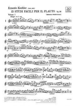 Studi Op. 33 Vol. 1 for Flute 15 Studi Facili von Ernesto Köhler 