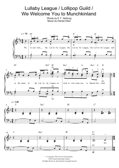 Lullaby League/Lollipop Guild/We Welcome You To Munchkinland von Harold Arlen (Download) 
