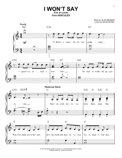 I Won't Say (I'm In Love) von Alan Menken (Download) 