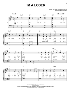 I'm A Loser von The Beatles (Download) 