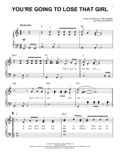 You're Going To Lose That Girl von The Beatles (Download) 