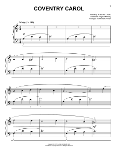 Coventry Carol [Classical version] von Robert Croo (Download) 