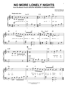 No More Lonely Nights von Paul McCartney (Download) 