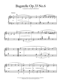 Bagatelle Op.33, No.6 von Ludwig van Beethoven (Download) 