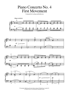 Piano Concerto No.4 In G Major, First Movement von Ludwig van Beethoven (Download) 