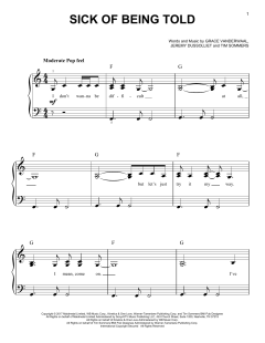 Sick Of Being Told von Grace VanderWaal (Download) 