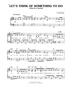 Let's Think Of Something To Do von Fred Rogers (Download) 