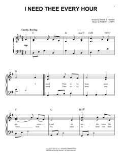 I Need Thee Every Hour von Robert Lowry (Download) 