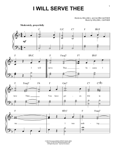 I Will Serve Thee von Gloria Gaither (Download) 