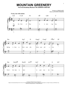 Mountain Greenery von Lorenz Hart (Download) 